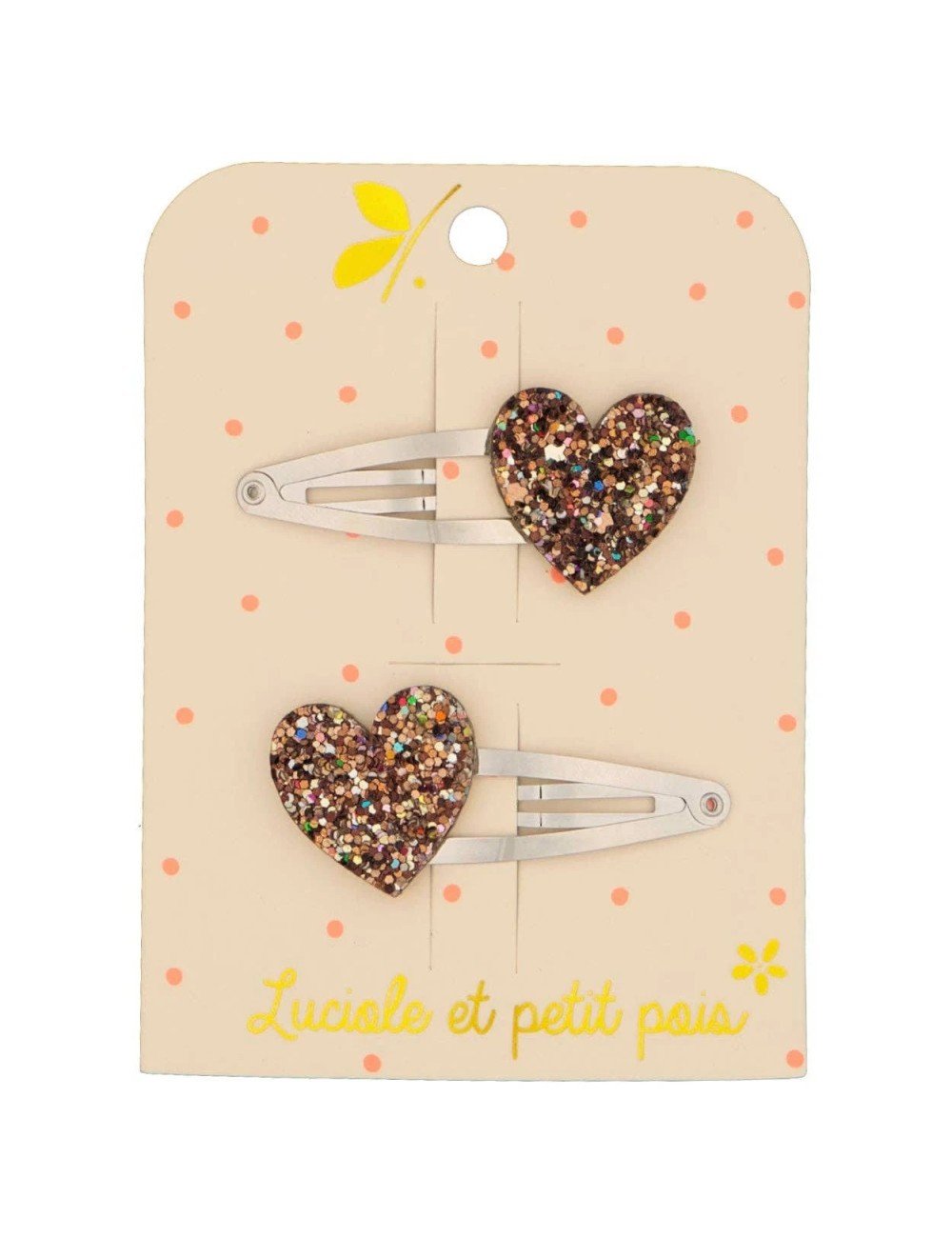 BARRETTES COEUR BRONZE